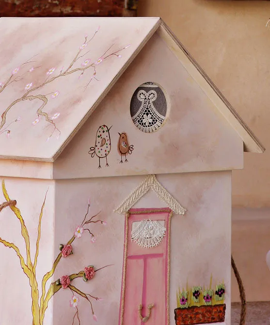 Baptism birch wood box for Girl pink-des.LUNA