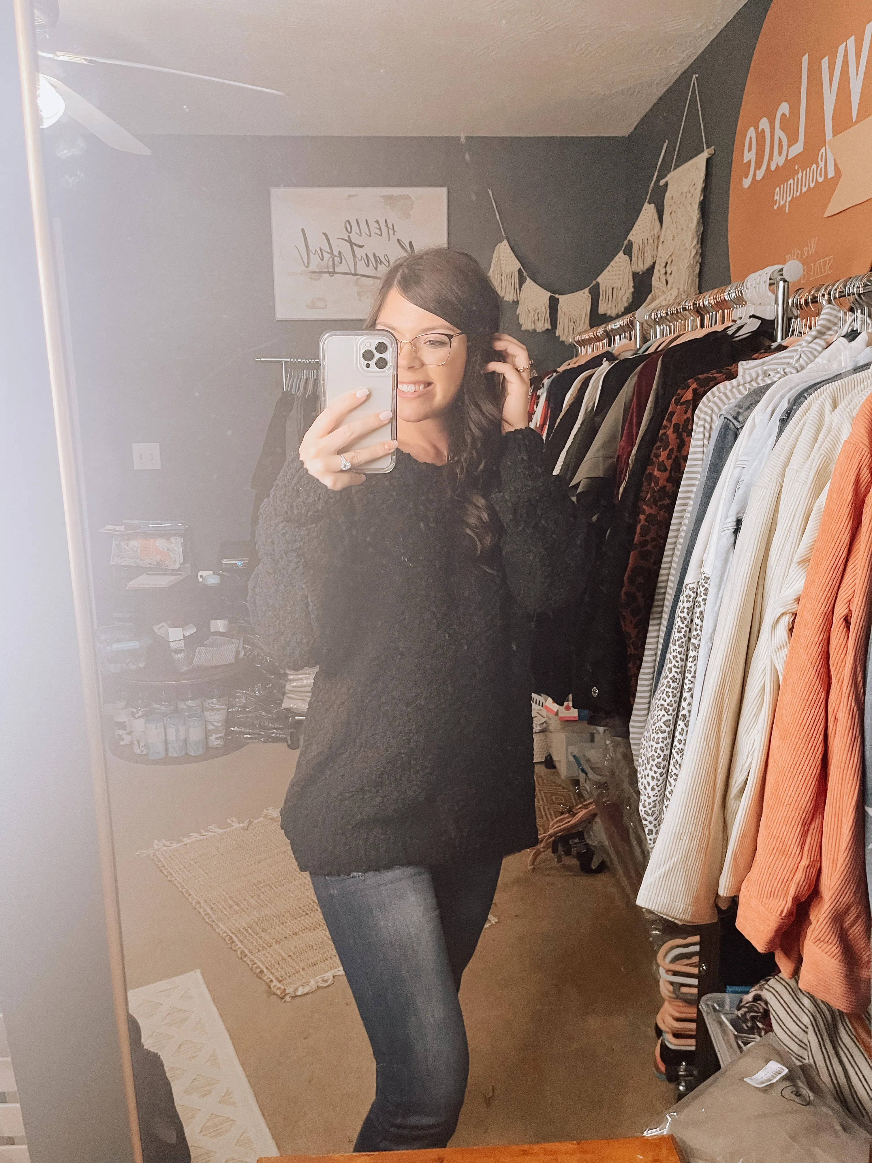Black Popcorn Sweater