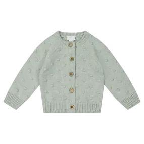 Dotty Knit Cardigan - Ocean Spray Marle