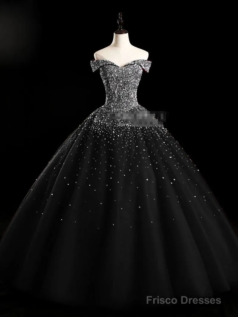 Emerald Green Sequin Prom Dresses Beaded Quinceanera Dresses, Sweet 16 Dresses
