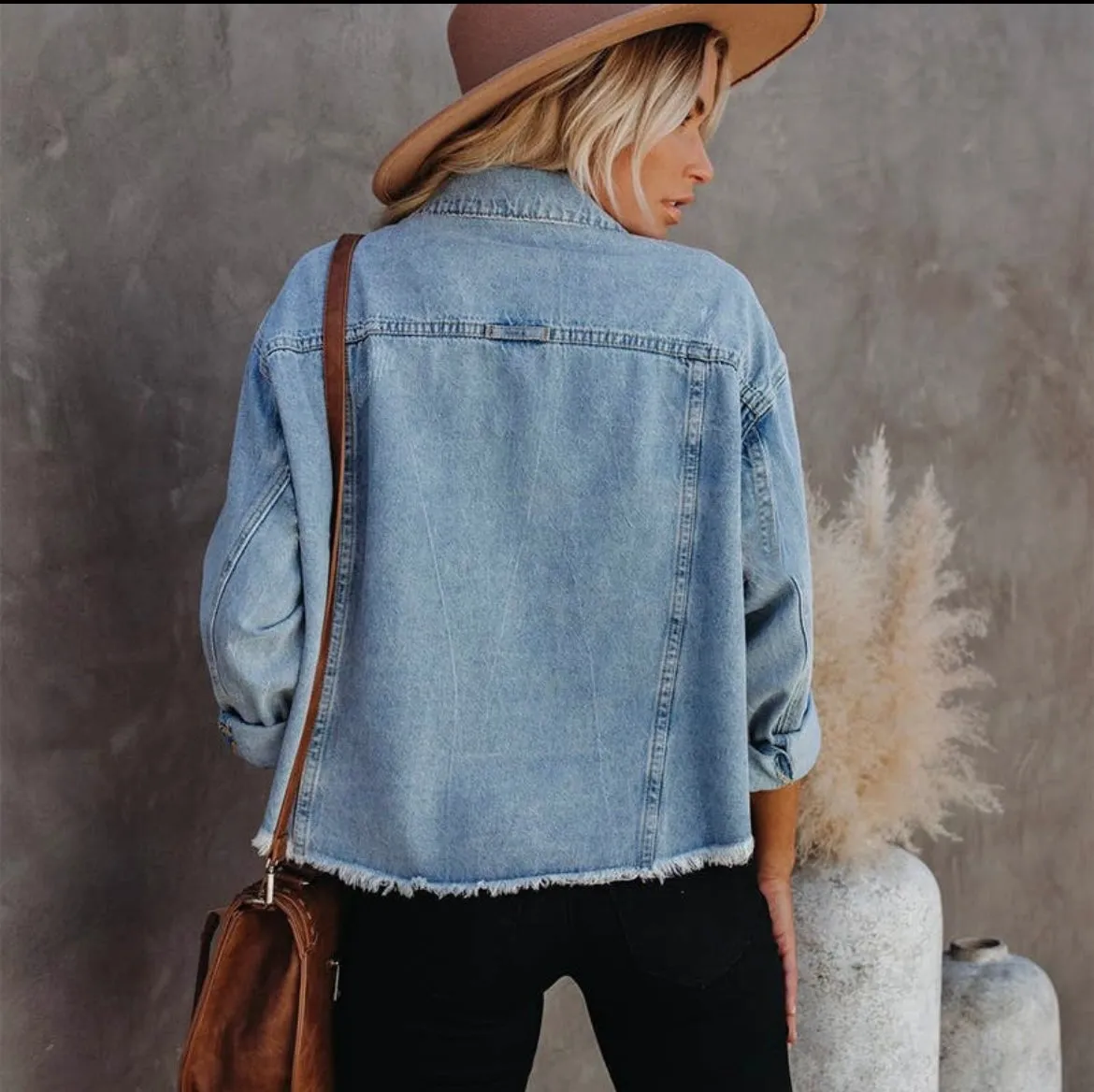 Frayed Crop Jacket