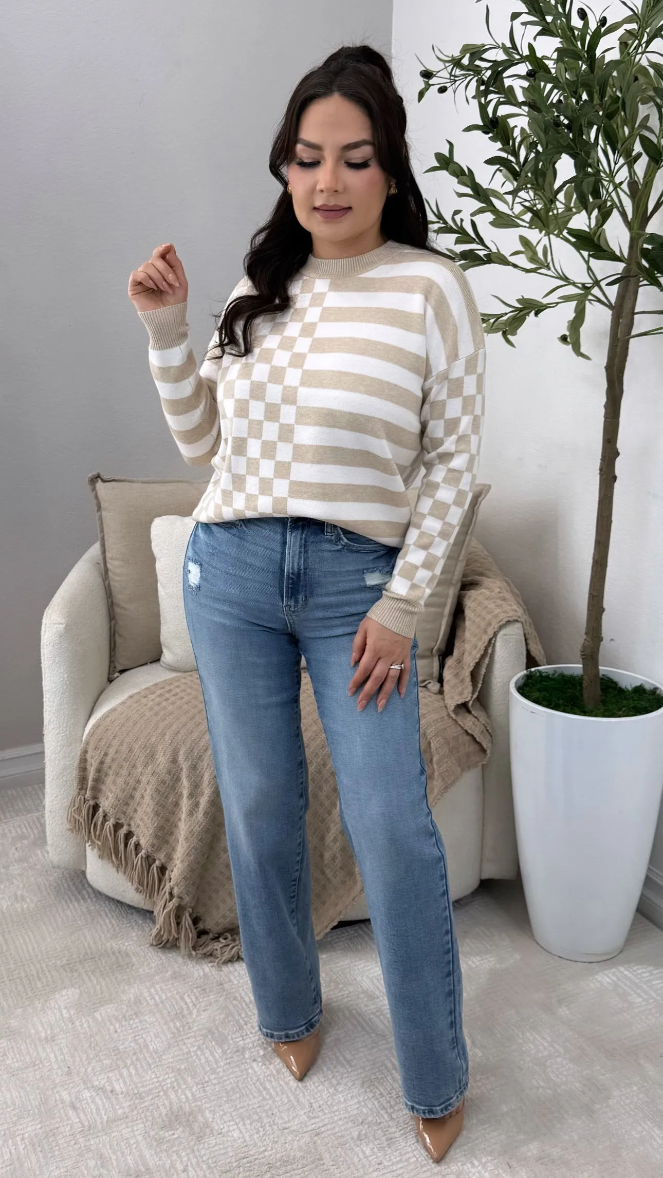 JULISSA TAUPE SWEATER