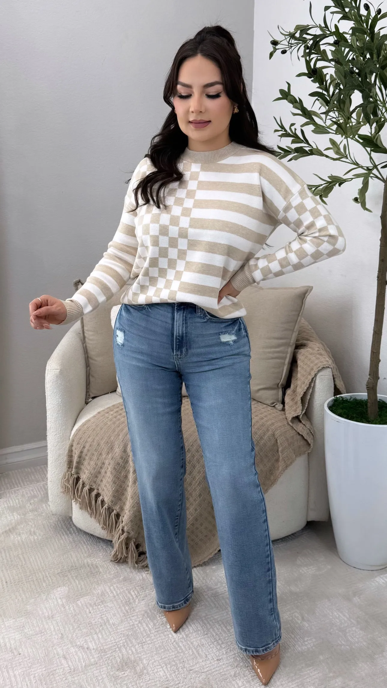 JULISSA TAUPE SWEATER