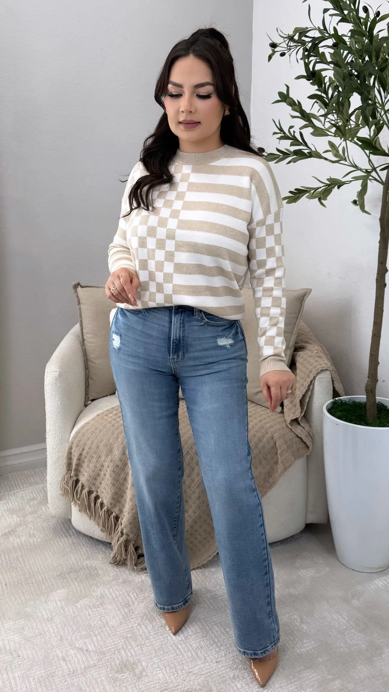 JULISSA TAUPE SWEATER