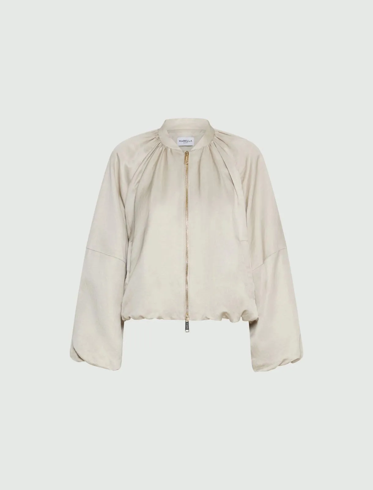 MARELLA Viscose Linen Bomber Jacket