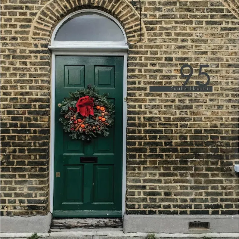 Outdoor Metal Address Sign and House Number Plaque