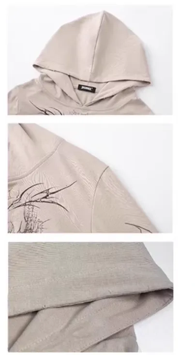 Punk Rock Cross Spiderweb Camel Sun Protection Hooded Top