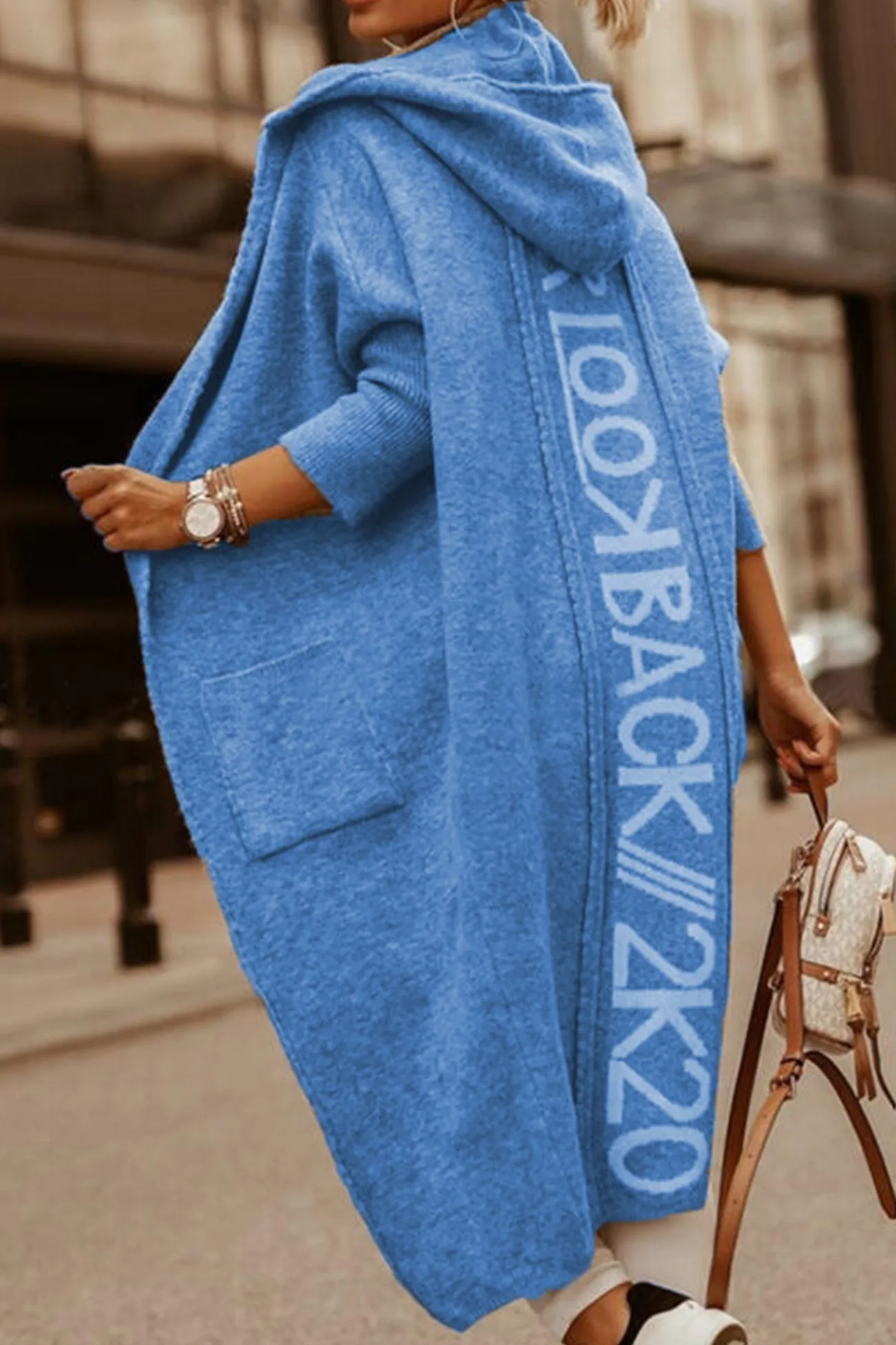 TastyHottie - Letter Graphic Hooded Cardigan
