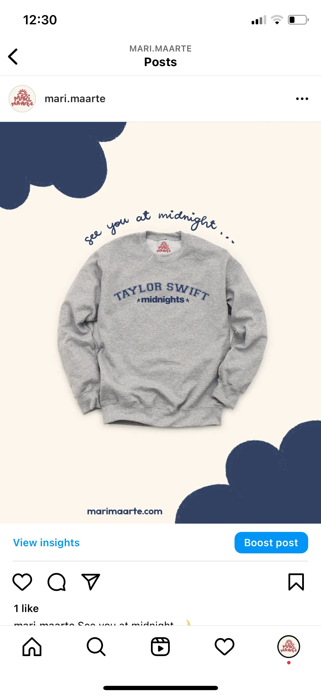 TAYLOR SWIFT MIDNIGHTS VARSITY PULLOVER