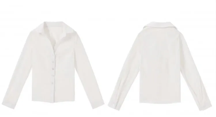 White Slim Fit Long Sleeves Shirt with Free Tie