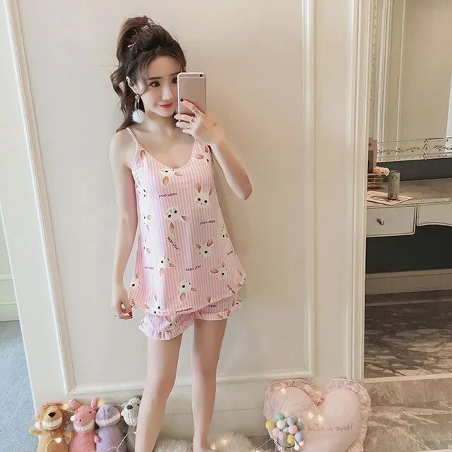Women Chest Pad Pajamas