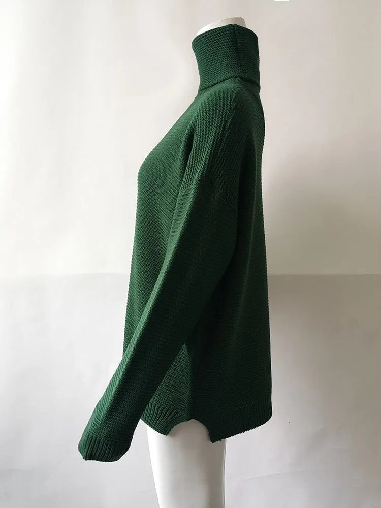 Women Turtleneck Sweaters Winter Pull Jumpers sweater