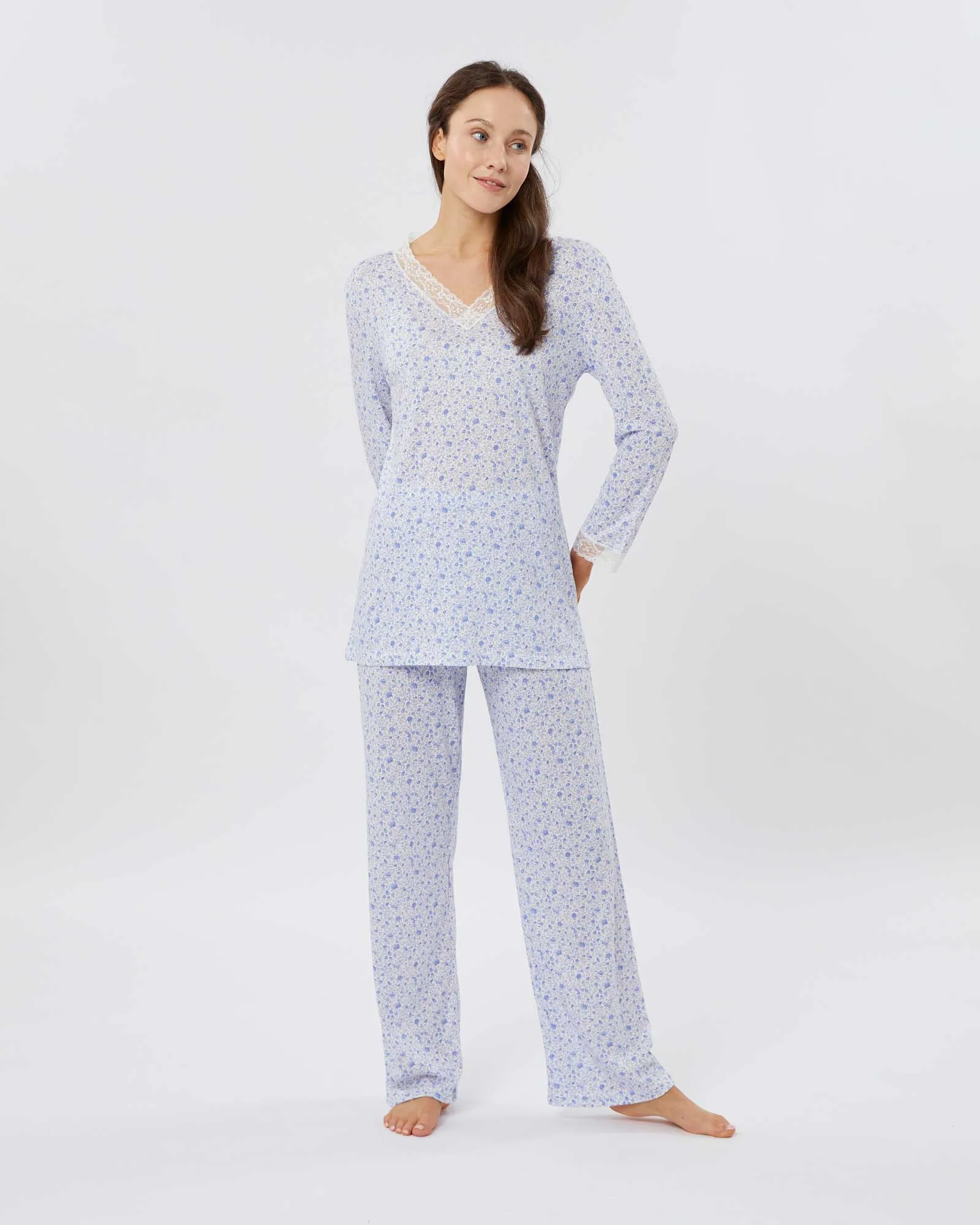 Women's Jersey Ella Pajamas - Fimber Ditsy Floral